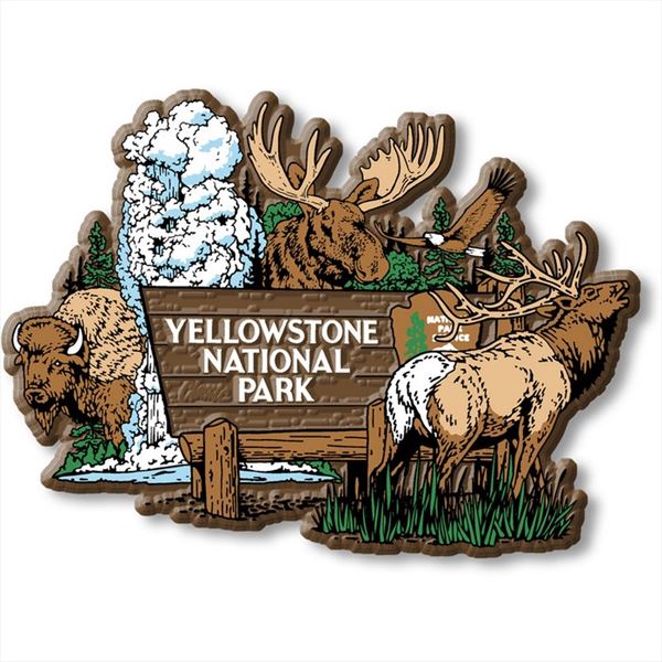 RGL-YS1 Yellowstone National Park Entrance Sign Magnet